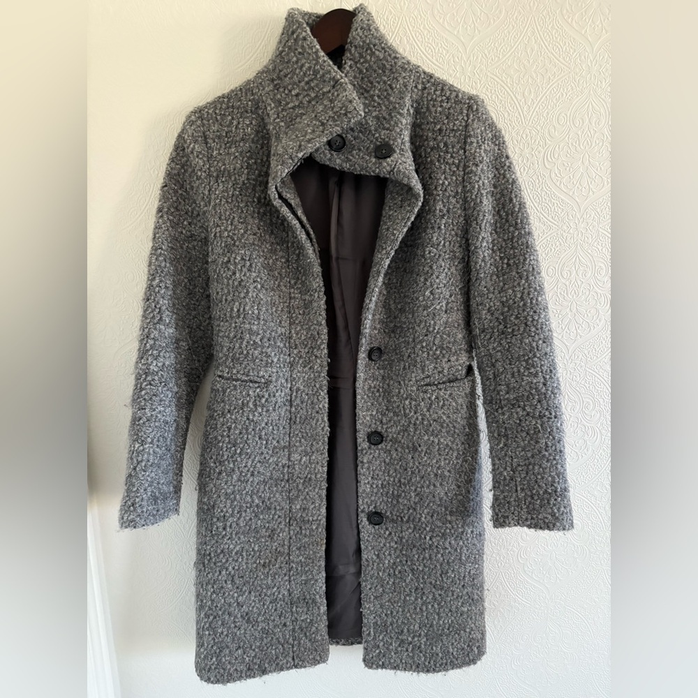 H&M Gray Wool-Blend Coat - Size 2